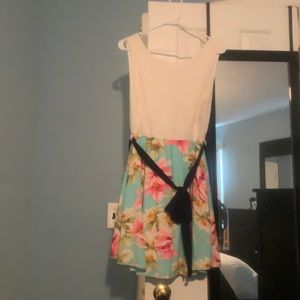 Fun white and floral dress